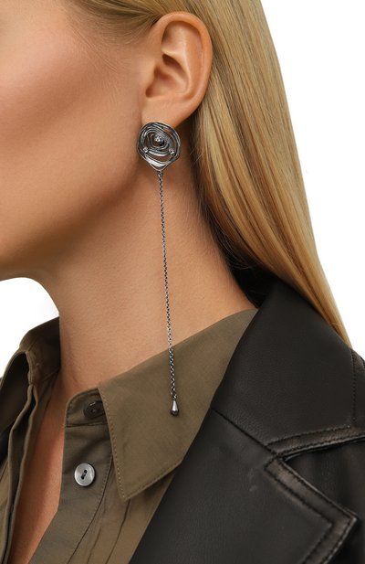 Серьги MIDGARD PARIS серебряного цвета по цене 27000 руб., арт. 5741bs, фото 2 Серьги MIDGARD PARIS, арт. 5741bs, фото 2