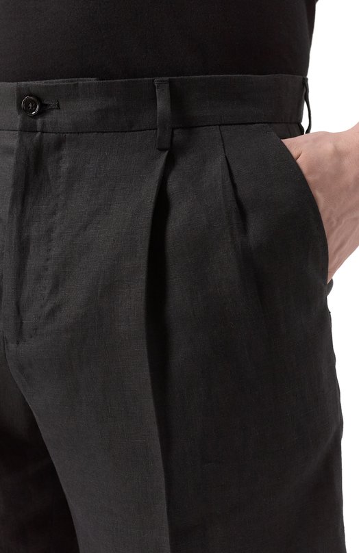 Льняные шорты Dolce & Gabbana GW0MAT/FU4K6 Чёрный  GW0MAT/FU4K6 Фото 5