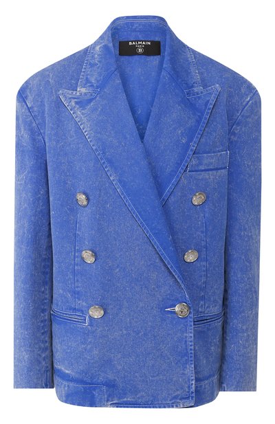 Женский хлопковый жакет/джинсовый BALMAIN, арт. TF07136/D027