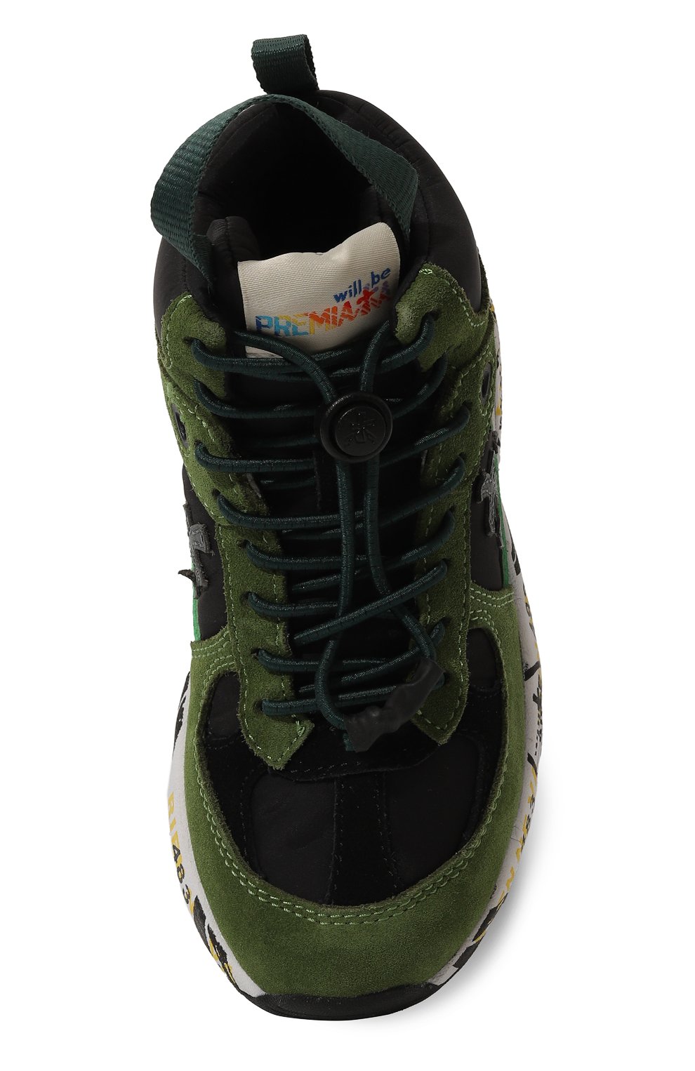 Комбинированные кроссовки robin PREMIATA WILL BE зеленого цвета по цене 18000 руб., арт. 24292048/R0BIN HI/27-35, фото 4 Комбинированные кроссовки robin PREMIATA WILL BE, арт. 24292048/R0BIN HI/27-35, фото 4