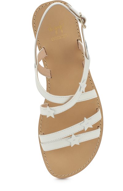 Кожаные сандалии на ремешке IL GUFO белого цвета по цене 19350 руб., арт. G740/VITELL0 NAPPAC0/31-34, фото 4 Кожаные сандалии на ремешке IL GUFO, арт. G740/VITELL0 NAPPAC0/31-34, фото 4