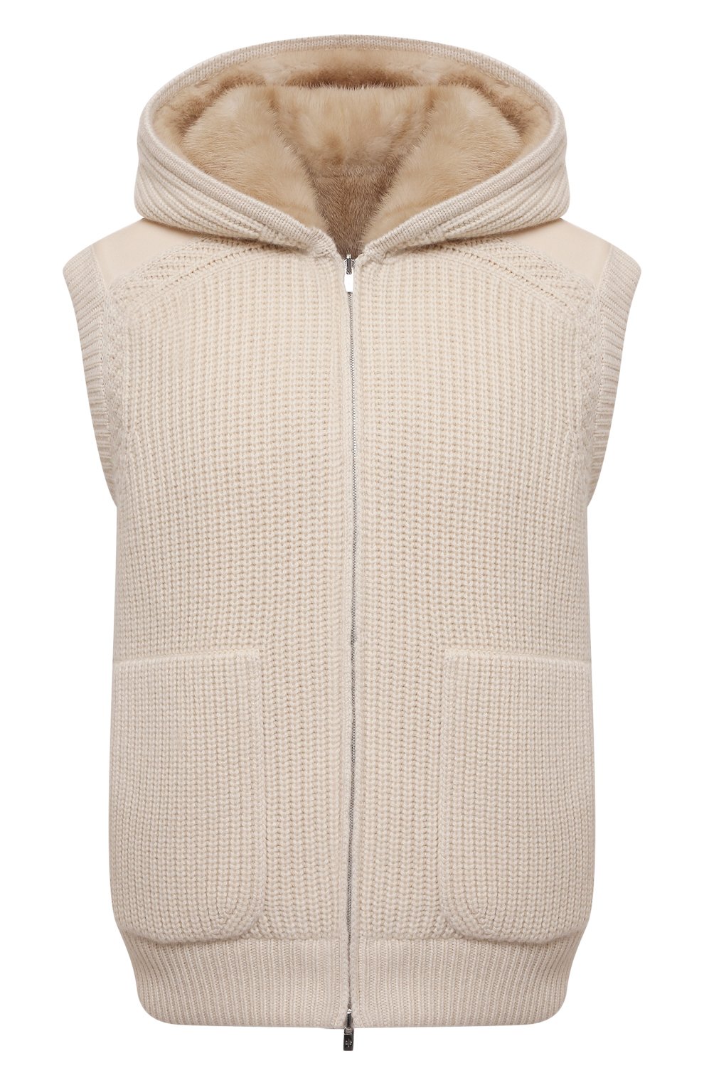 Кашемировый жилет с подкладкой из меха норки LORO PIANA, арт. FAL7054, фото 1