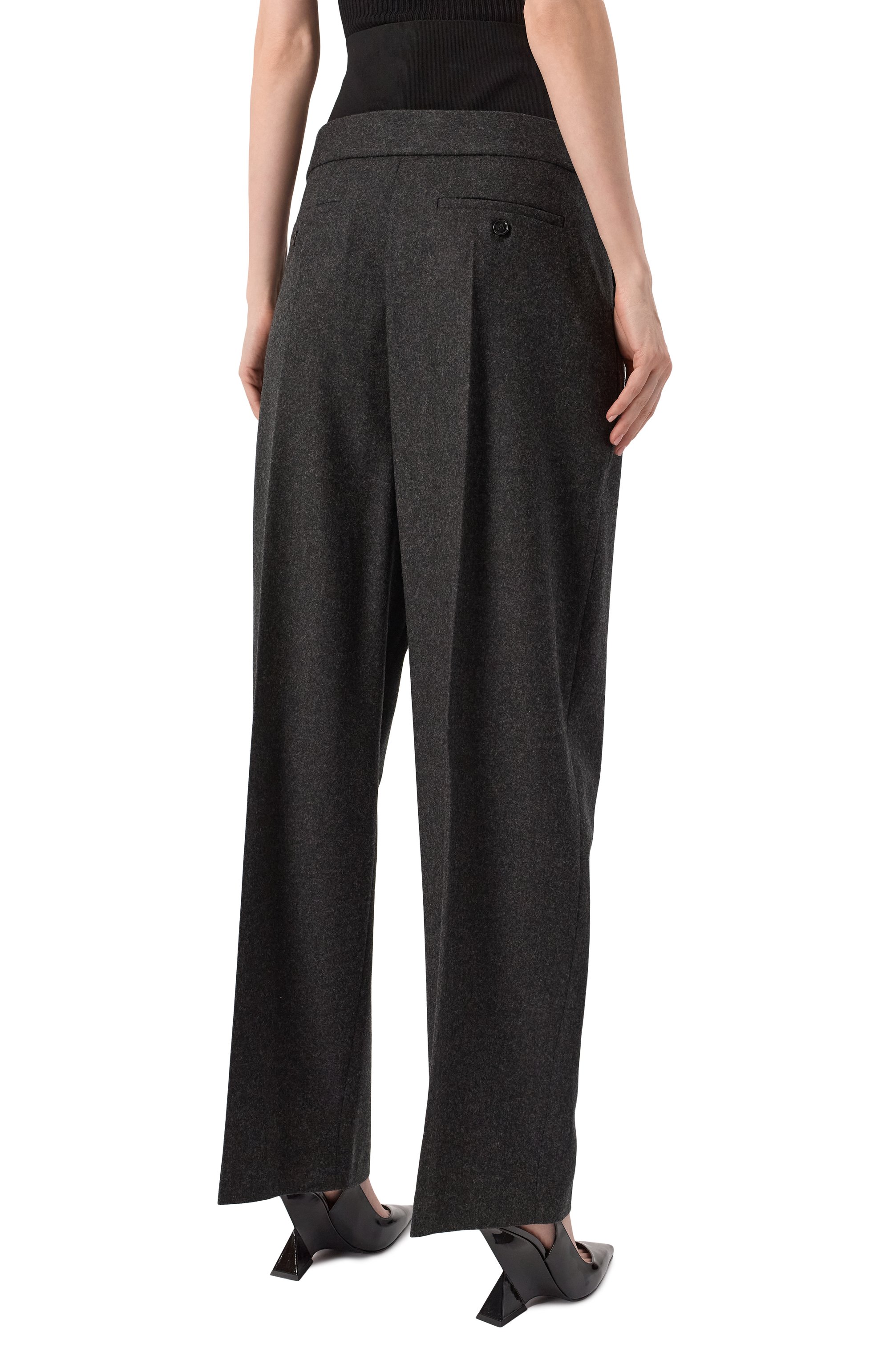 Шерстяные брюки ALAIA, арт. AA9P0238W011A, фото 4