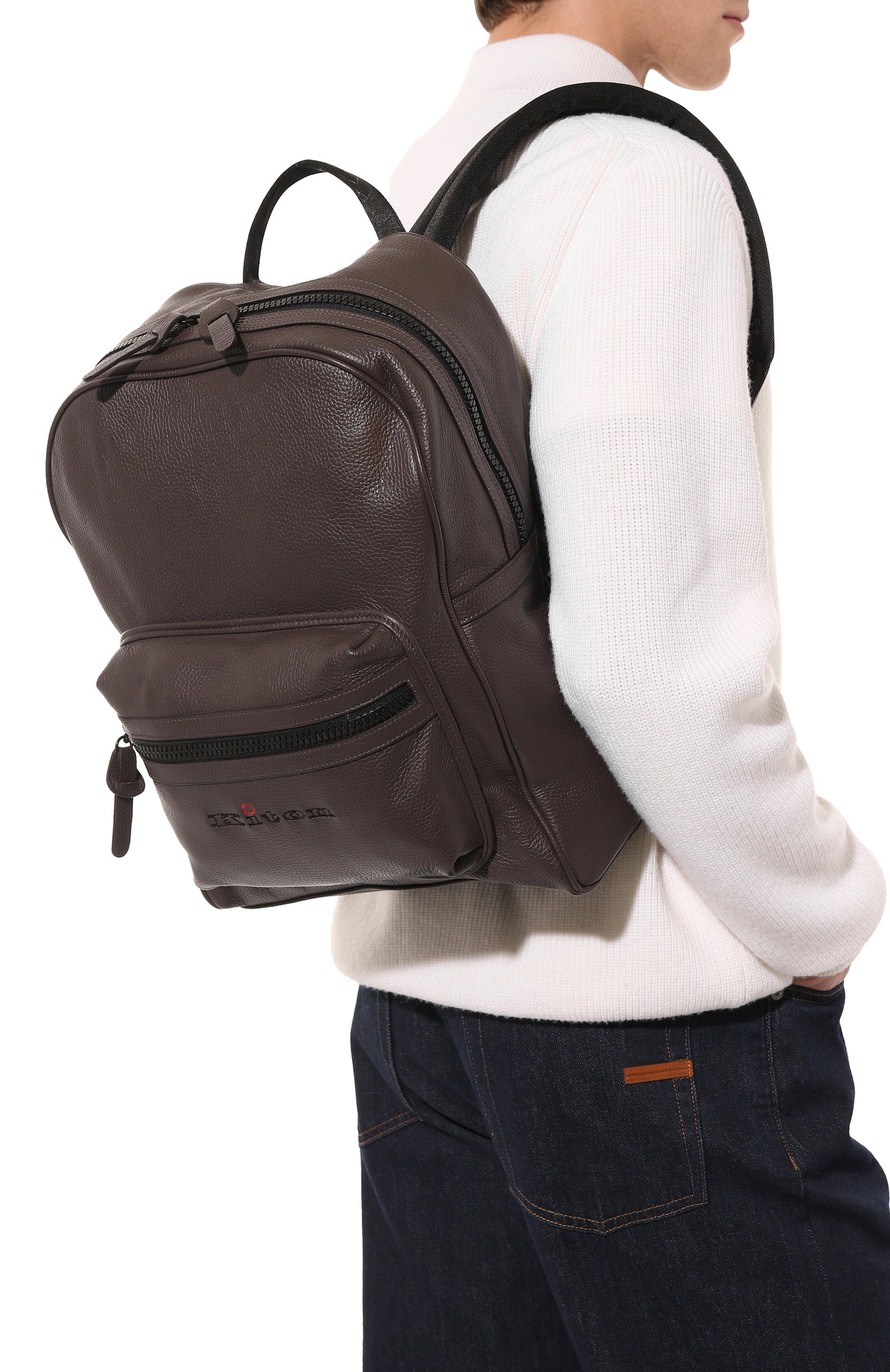 Рюкзак KITON коричневого цвета по цене 131500 руб., арт. UBA0031N00845, фото 2 Рюкзак KITON, арт. UBA0031N00845, фото 2