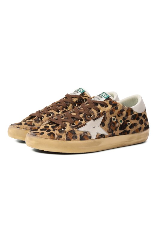Кожаные кеды Super-Star Golden Goose Deluxe Brand GWF00101.F006579 Леопардовый GWF00101.F006579