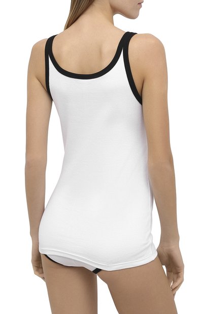 Хлопковая майка DOLCE & GABBANA белого цвета по цене 23750 руб., арт. 07C00T/0NI42, фото 3 Хлопковая майка DOLCE & GABBANA, арт. 07C00T/0NI42, фото 3