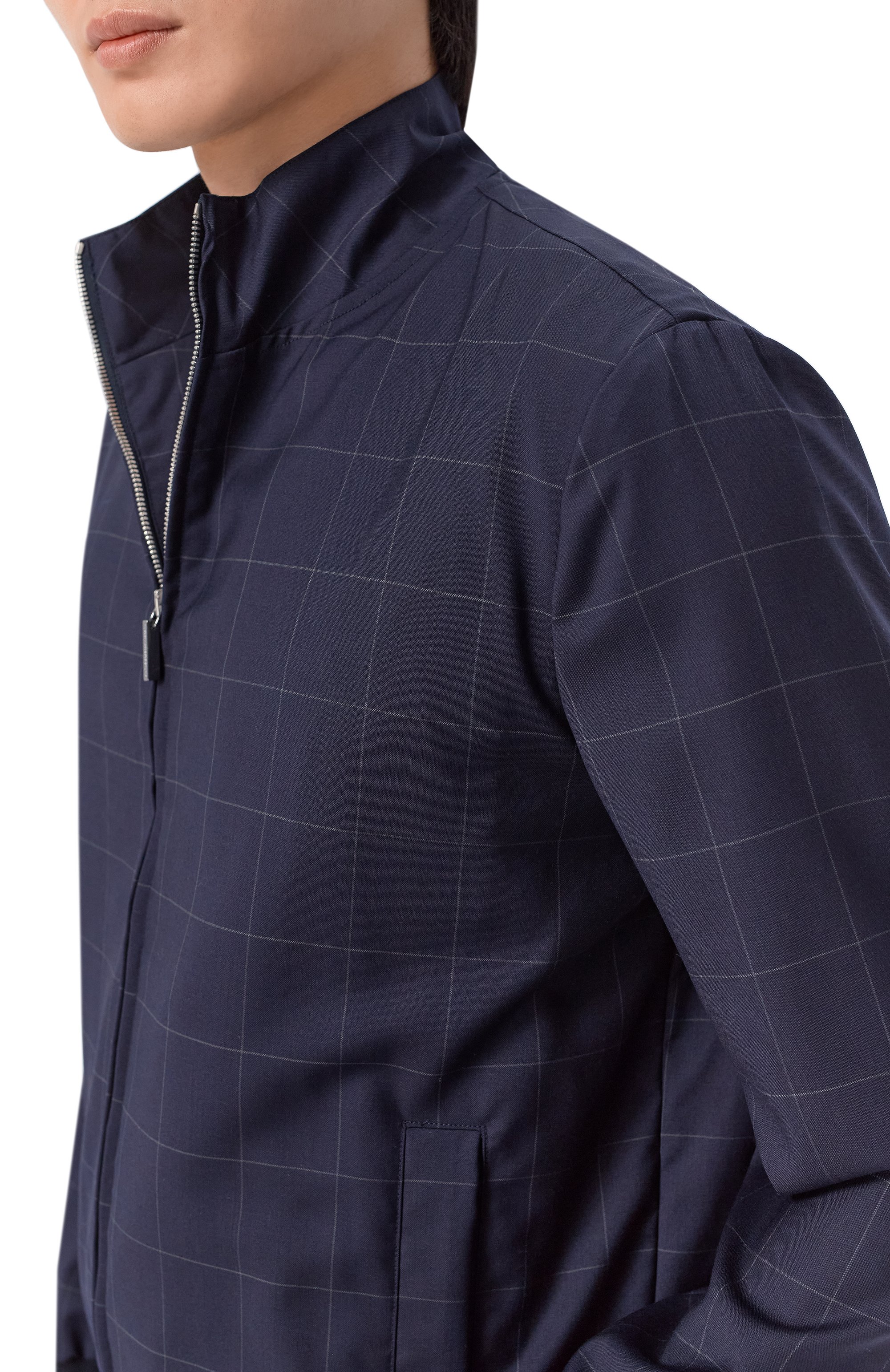 Шерстяной бомбер CAPOBIANCO темно-синего цвета по цене 111000 руб., арт. 20M189.FN00., фото 5 Шерстяной бомбер CAPOBIANCO, арт. 20M189.FN00., фото 5