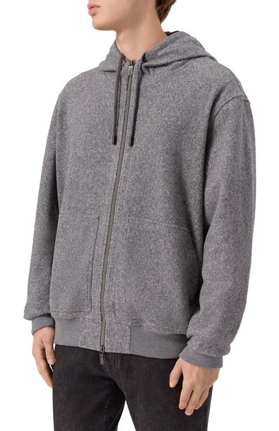 Толстовка из хлопка и шерсти CAPOBIANCO, арт. 19M409.FS00./60, фото 3