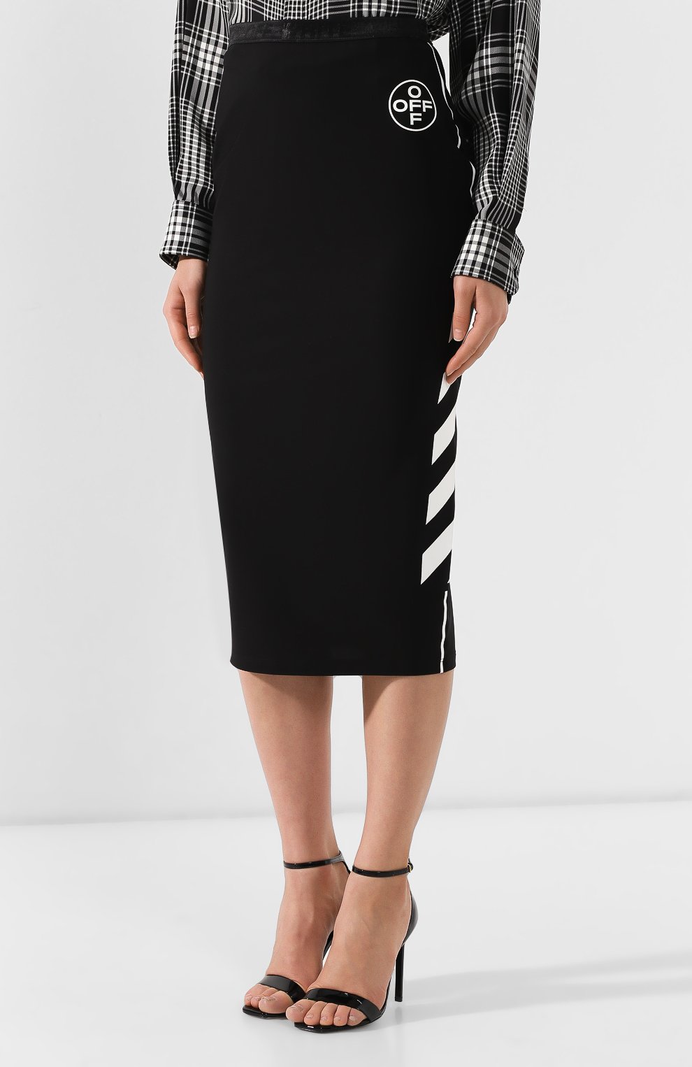 Юбка из вискозы OFF-WHITE, арт. 0WCC065S19E020771001, фото 3
