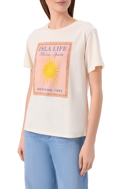 Хлопковая футболка WEEKEND MAX MARA, арт. WKDPANTERA, фото 3