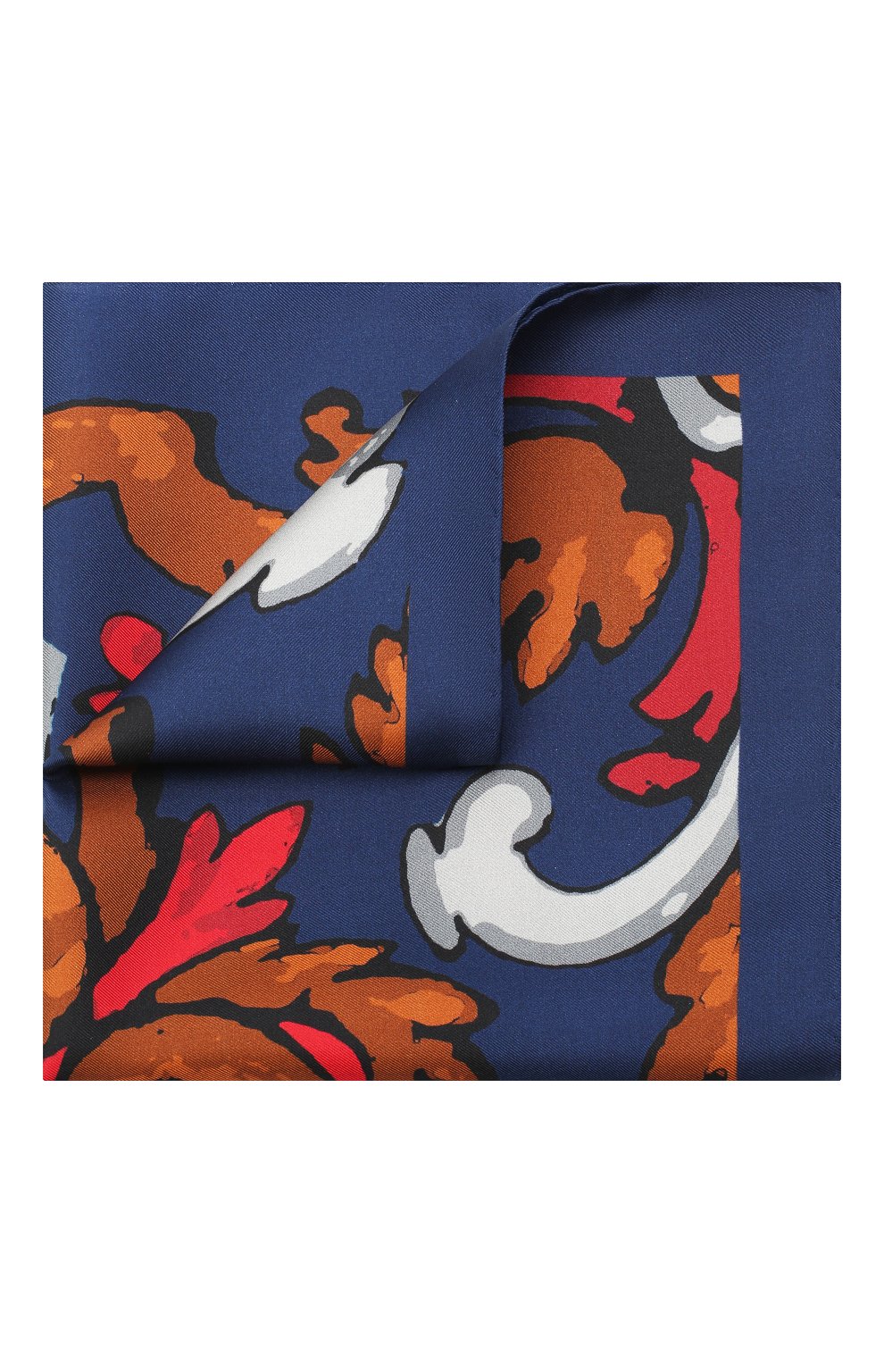 Шелковый платок KITON синего цвета по цене 17700 руб., арт. UP0CHCX03T23, фото 1 Шелковый платок KITON, арт. UP0CHCX03T23, фото 1