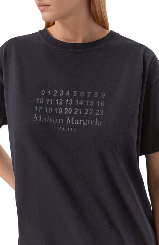 Хлопковая футболка Maison Margiela S29GC0307/S24575 Чёрный  S29GC0307/S24575 Фото 5