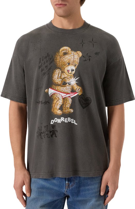 Хлопковая футболка DOMREBEL M SNAP SKETCH Серый  M SNAP SKETCH Фото 3