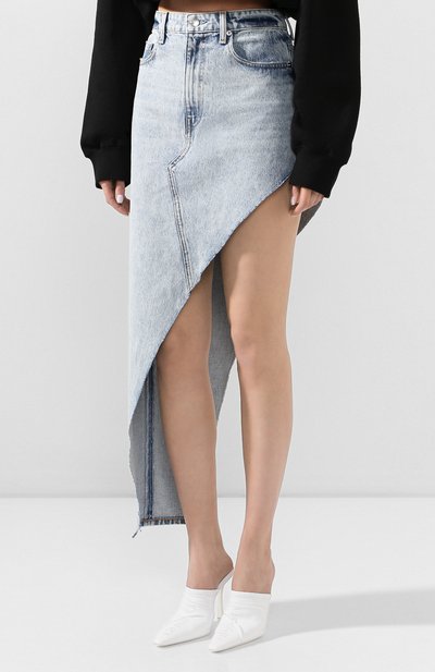 Джинсовая юбка ALEXANDERWANG.T голубого цвета по цене 37150 руб., арт. 4DC1205648, фото 3 Джинсовая юбка ALEXANDERWANG.T, арт. 4DC1205648, фото 3