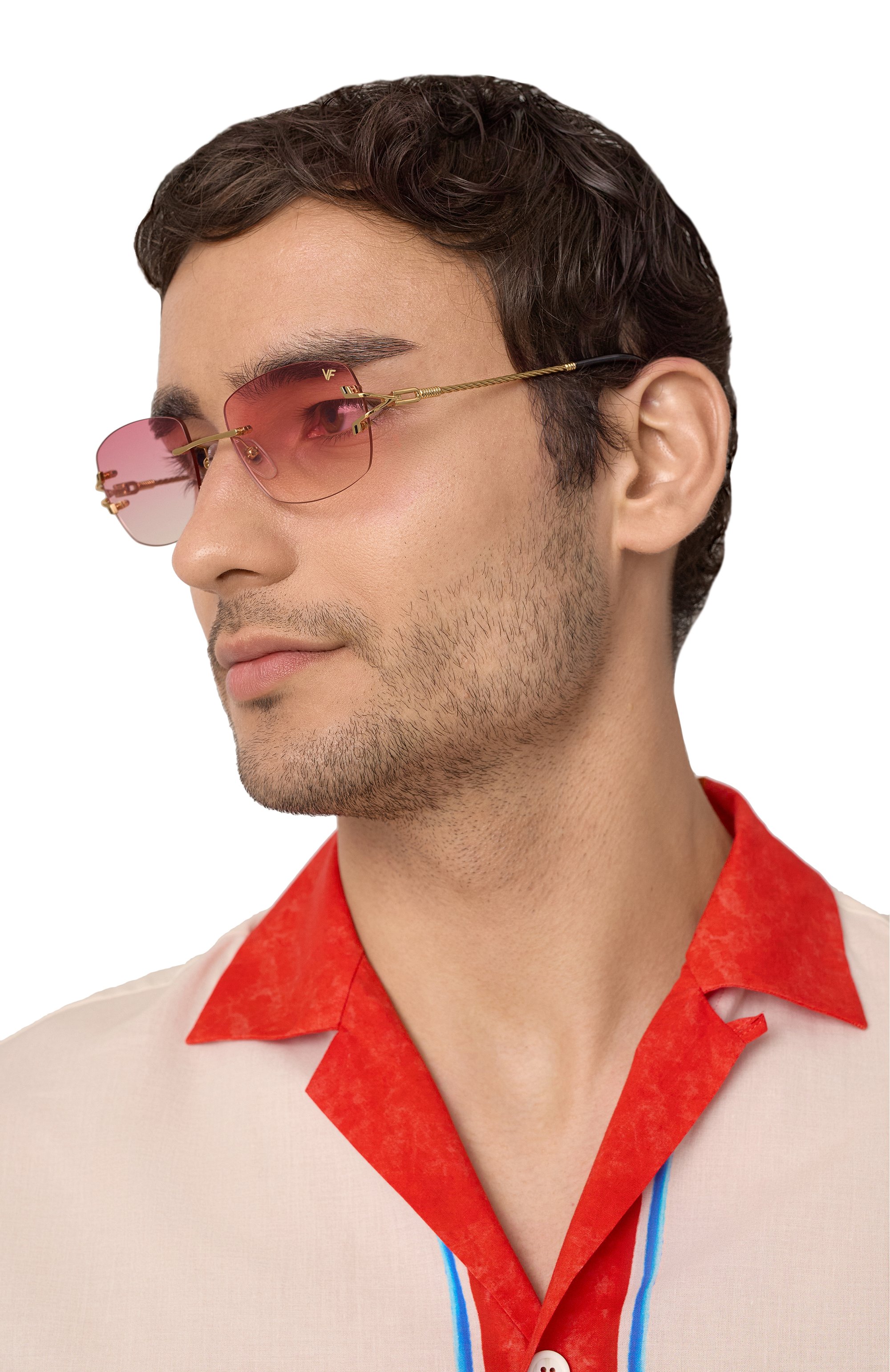 Солнцезащитные очки VINTAGE FRAMES, арт. BAL HARB0UR G0LD/PINK PH0T0CHR0MATIC, фото 2