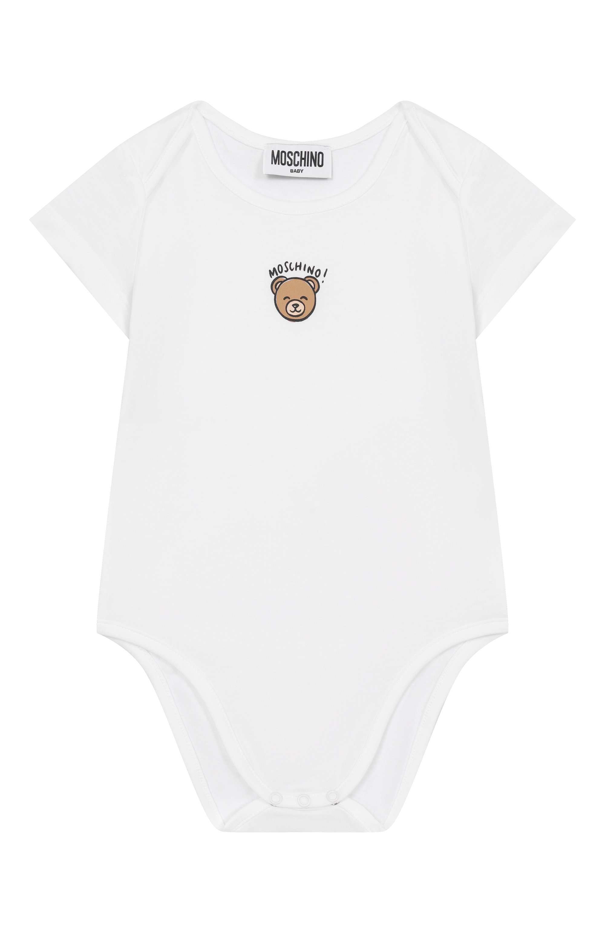 Хлопковое боди MOSCHINO белого цвета по цене 7995 руб., арт. MUT04K/LAA03, фото 1 Хлопковое боди MOSCHINO, арт. MUT04K/LAA03, фото 1