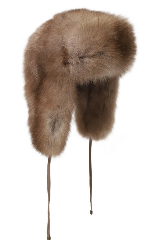 Шапка-ушанка из меха соболя VICTORIA KUSENKOVA 093600005092 Коричневый 093600005092