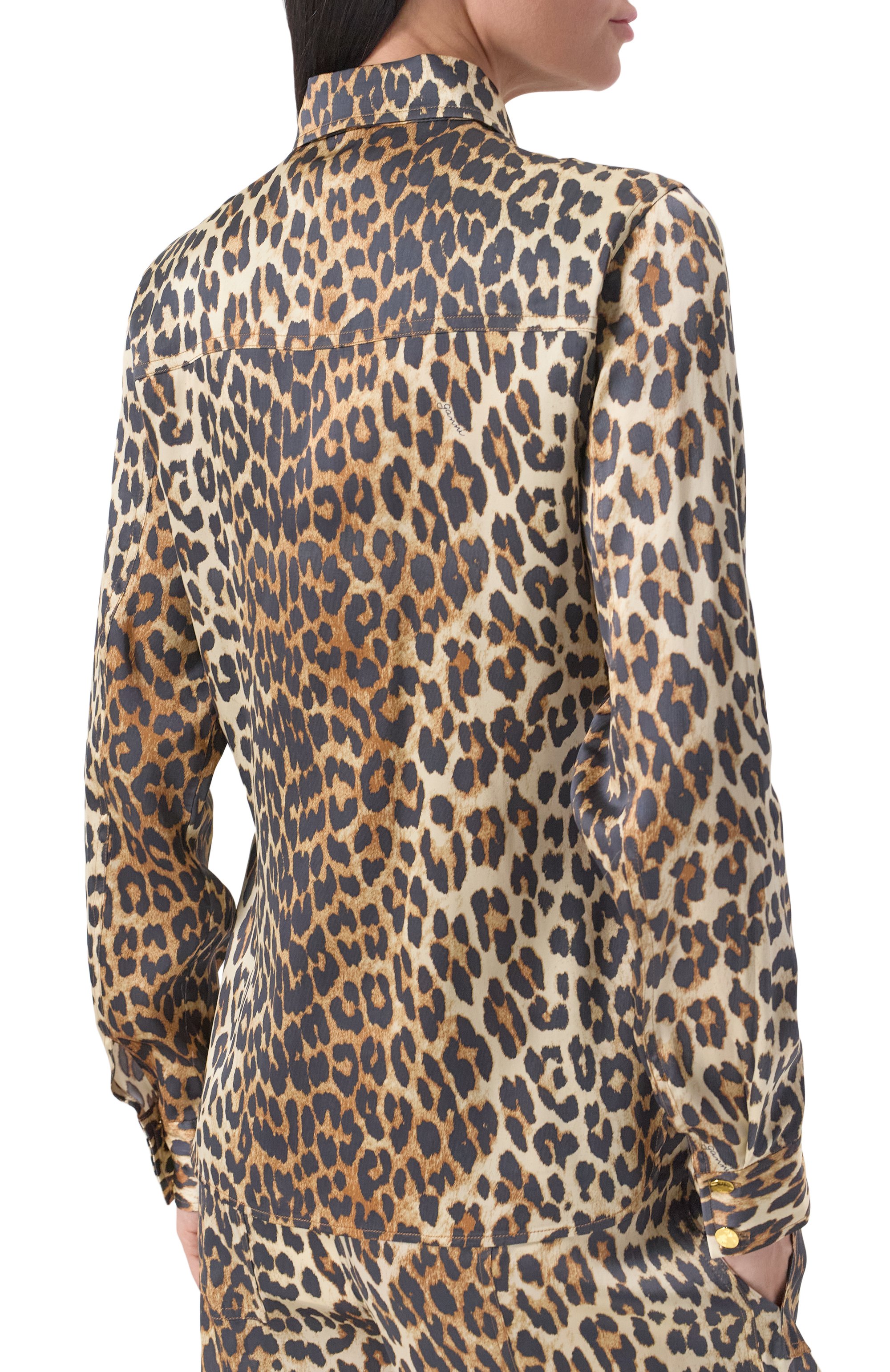 Рубашка из вискозы GANNI, арт. W0321/6757, фото 4