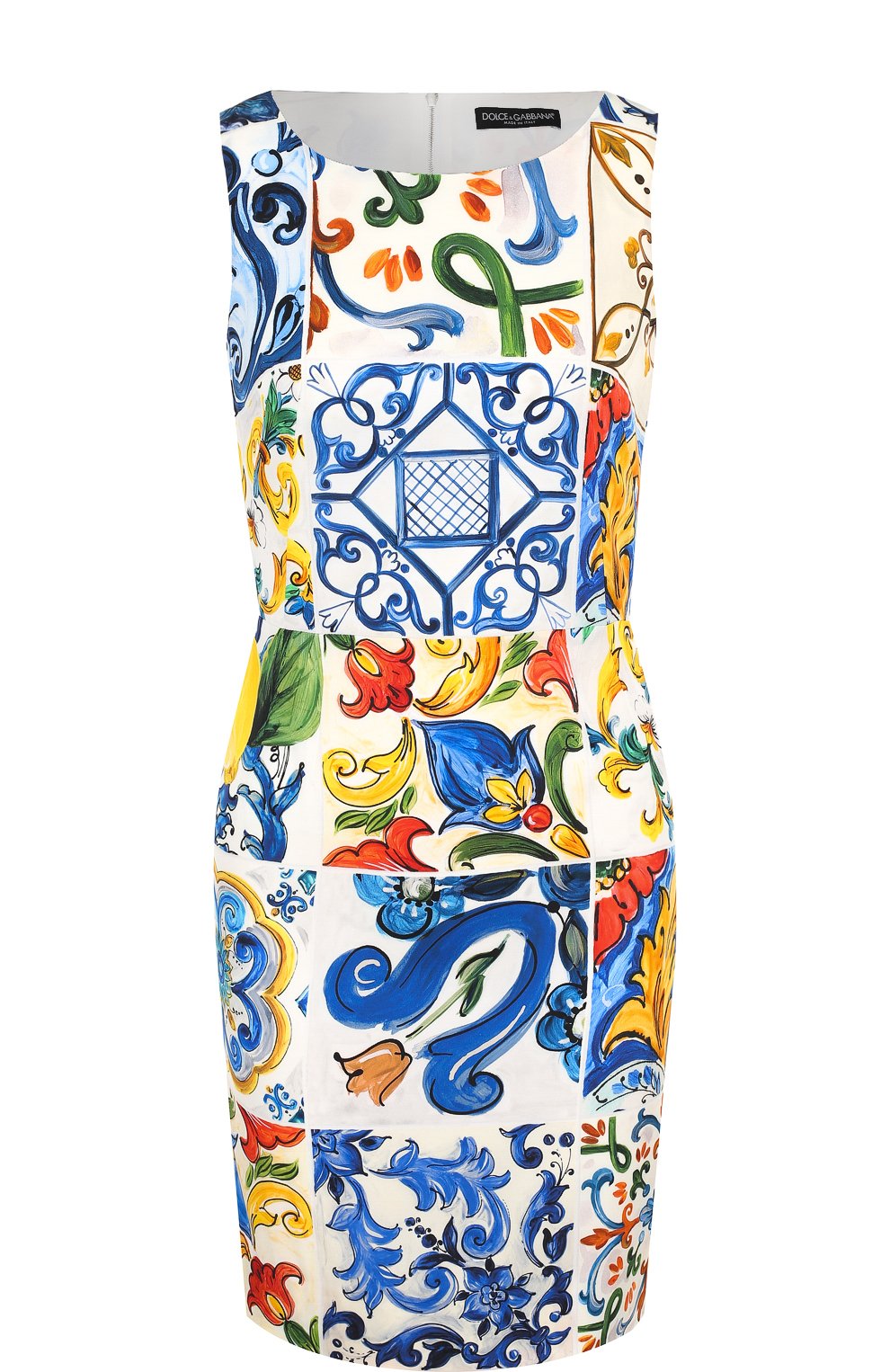 Приталенное шелковое мини-платье с принтом DOLCE & GABBANA, арт. F69T2T/GDJ34, фото 1