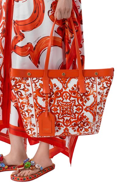 Сумка-тоут atene DOLCE & GABBANA оранжевого цвета по цене 169500 руб., арт. BB7826/AN220, фото 2 Сумка-тоут atene DOLCE & GABBANA, арт. BB7826/AN220, фото 2