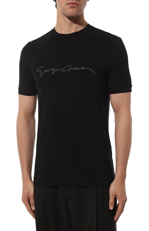 Футболка из вискозы Giorgio Armani 6GST56/SJP4Z Чёрный  6GST56/SJP4Z Фото 3