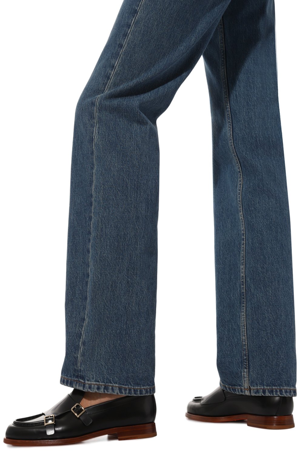 Кожаные монки SANTONI черного цвета по цене 83950 руб., арт. WUQG70581BJ2SLPH, фото 3 Кожаные монки SANTONI, арт. WUQG70581BJ2SLPH, фото 3