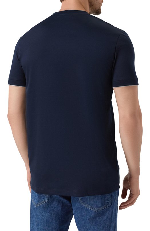 Хлопковая футболка Van Laack VL-PIL0S-F/180031/3XL-6XL Синий  VL-PIL0S-F/180031/3XL-6XL Фото 4