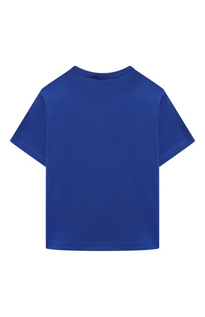 Хлопковая футболка DOLCE & GABBANA синего цвета по цене 21200 руб., арт. L4JT7T/G7I20/8-14, фото 2 Хлопковая футболка DOLCE & GABBANA, арт. L4JT7T/G7I20/8-14, фото 2