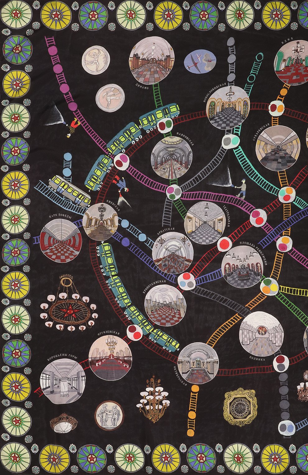 Шелковый платок метро GOURJI, арт. T23MET7R, фото 5