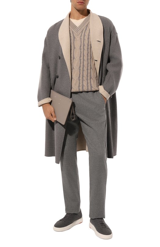 Пальто из кашемира и шерсти Giorgio Armani 1WG0L07R/T02S0 Серый  1WG0L07R/T02S0 Фото 2