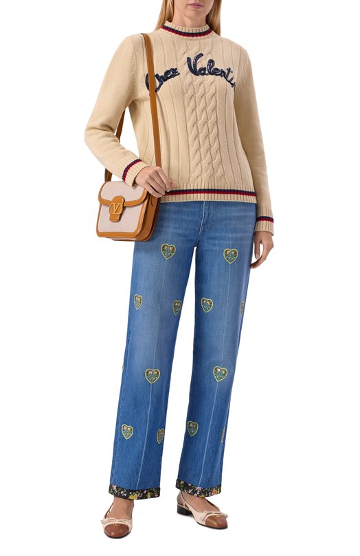 Шерстяной свитер Valentino 8B3KC72C/A43 Бежевый  8B3KC72C/A43 Фото 2