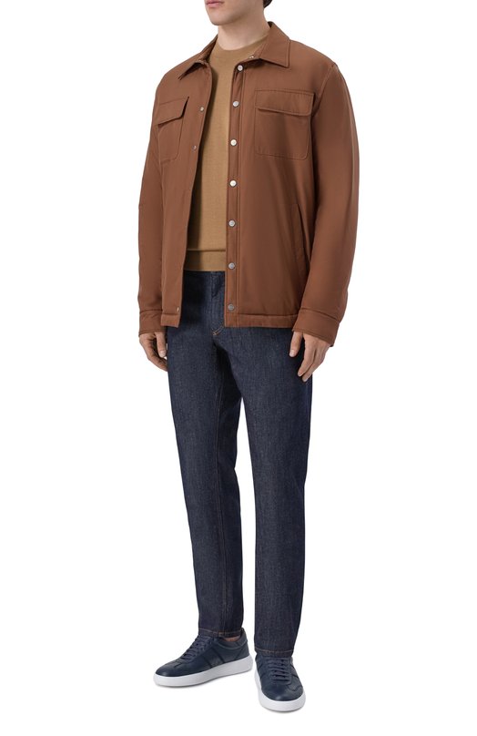 Джемпер из кашемира и шелка Brioni UMR00L/P1K82 Коричневый  UMR00L/P1K82 Фото 2