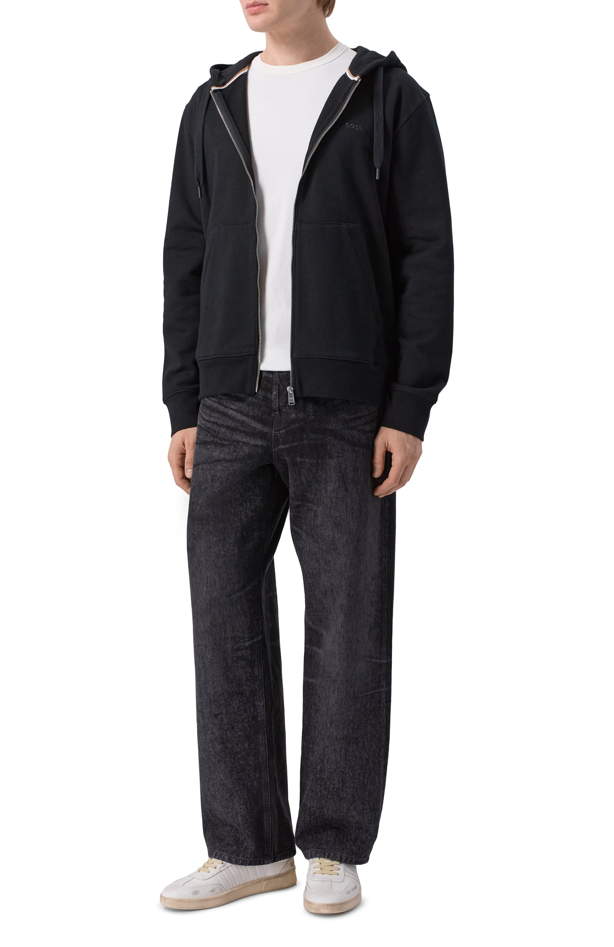 Хлопковая толстовка BOSS черного цвета по цене 25950 руб., арт. 50546405, фото 2 Хлопковая толстовка BOSS, арт. 50546405, фото 2