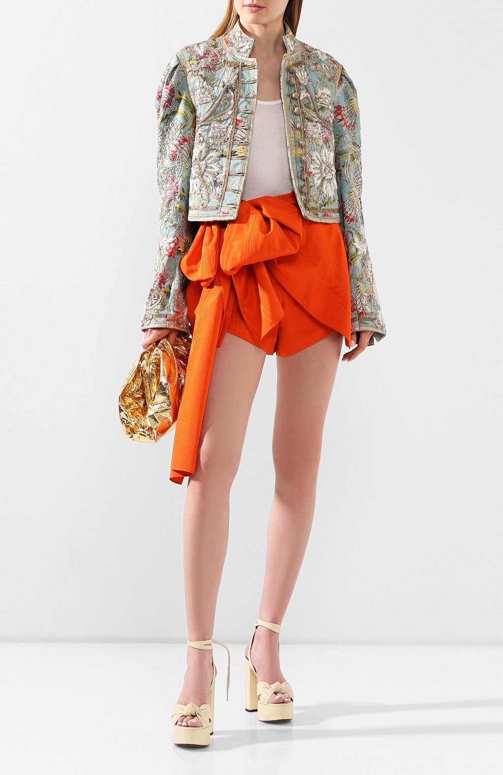 Жакет DRIES VAN NOTEN голубого цвета по цене 440500 руб., арт. 201-10538-9058, фото 2 Жакет DRIES VAN NOTEN, арт. 201-10538-9058, фото 2