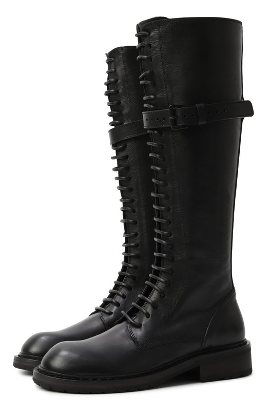 Кожаные сапоги Danny Ann Demeulemeester B0010063/LT047 Чёрный B0010063/LT047