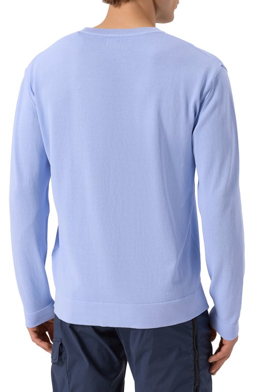 Хлопковый джемпер C.P. Company 18CMKN089A0063230 Голубой  18CMKN089A0063230 Фото 4