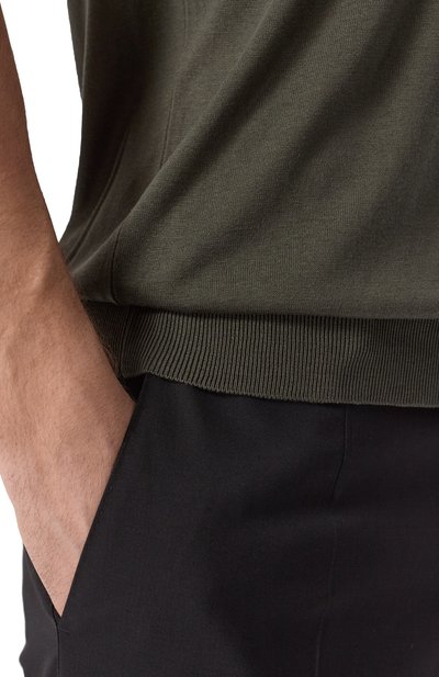 Шелковый джемпер GRAN SASSO хаки цвета по цене 28550 руб., арт. 43112/23503, фото 5 Шелковый джемпер GRAN SASSO, арт. 43112/23503, фото 5