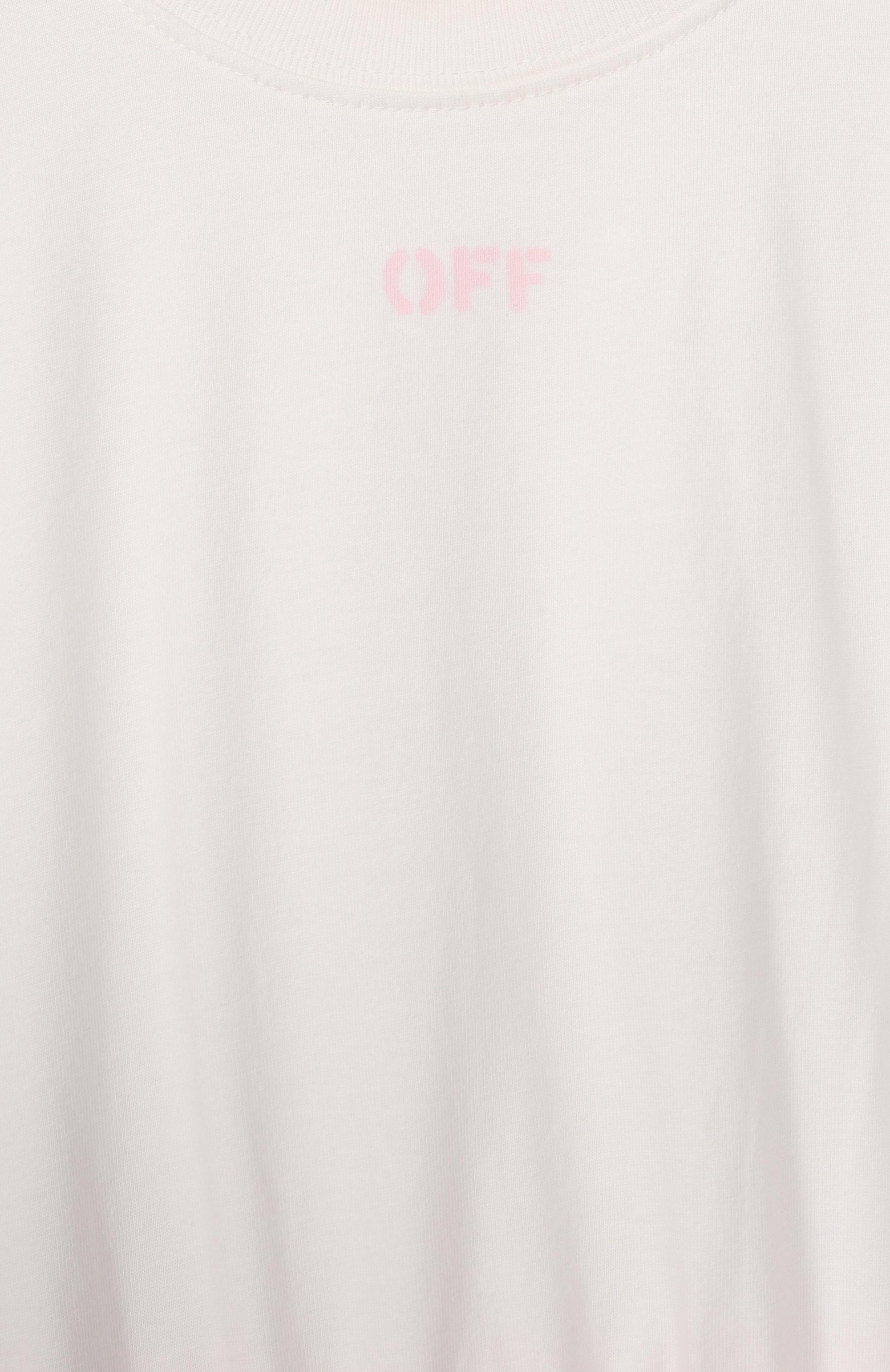 Хлопковое платье OFF-WHITE, арт. 0GDB037S26FAB001_001, фото 3