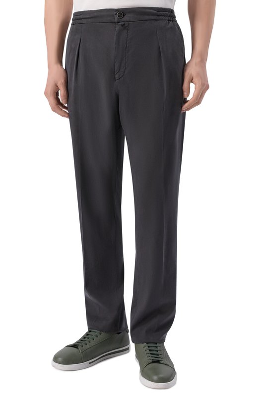 Брюки из лиоцелла Kiton UP1LACRK0609H Чёрный  UP1LACRK0609H Фото 3