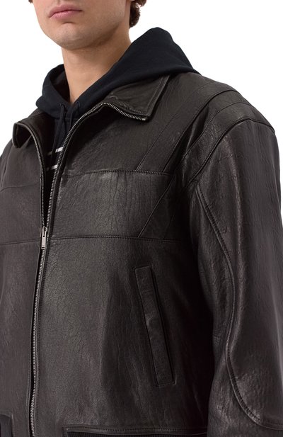 Кожаный бомбер SAINT LAURENT, арт. 821041/YCNF2, фото 5