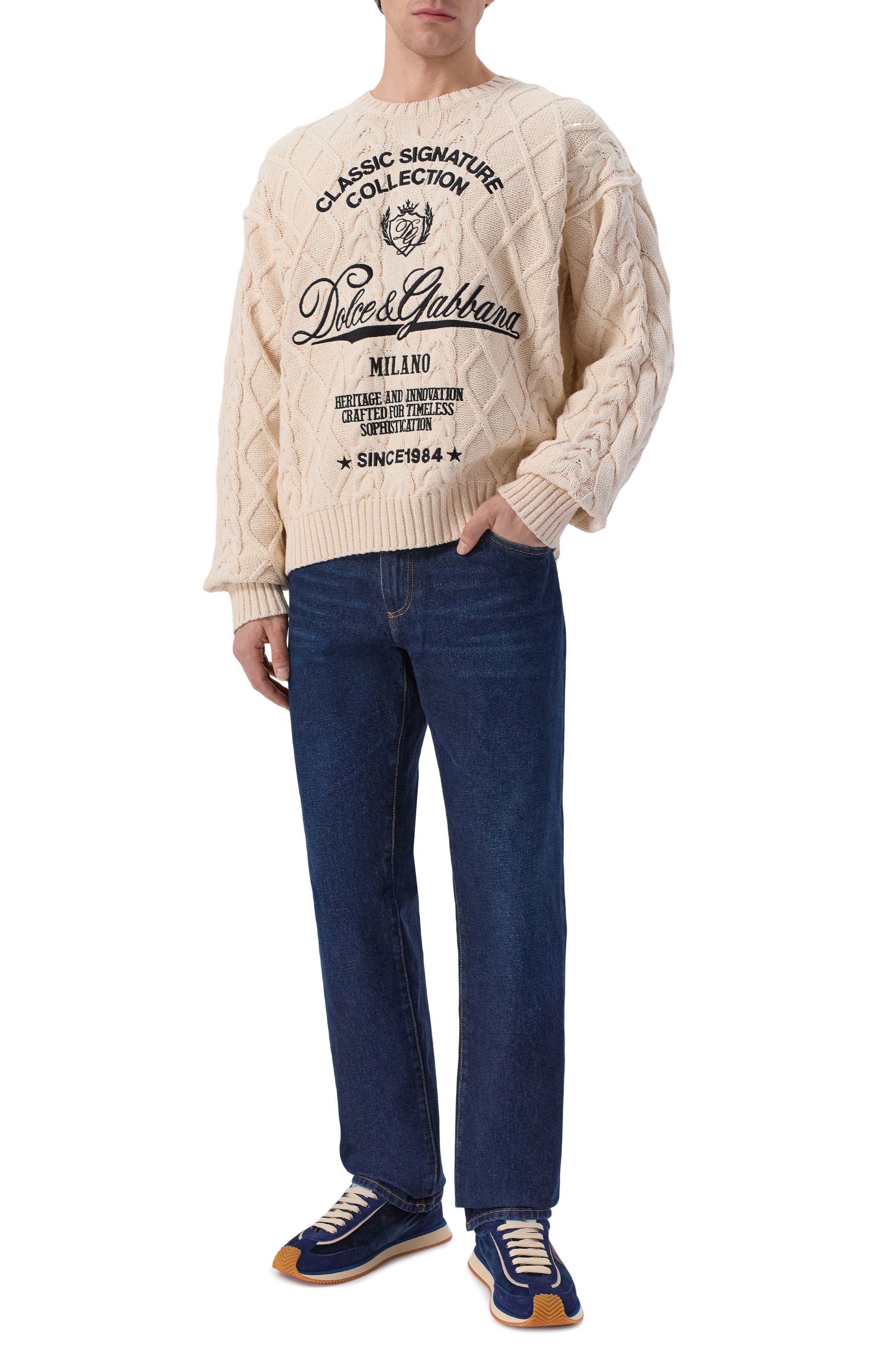 Комбинированные кроссовки dg cushion DOLCE & GABBANA, арт. CS2288/A6C78, фото 2