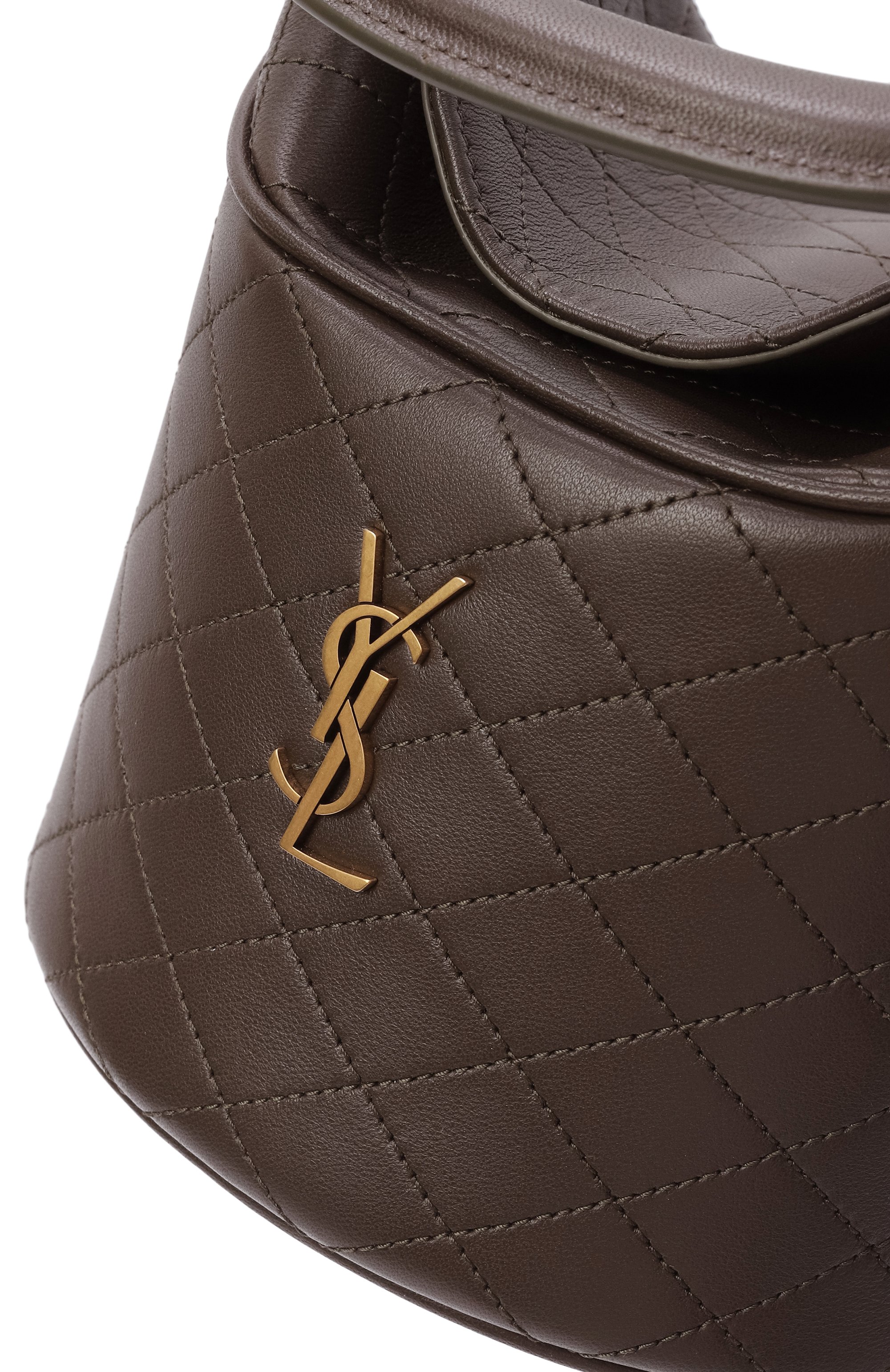 Сумка gaby SAINT LAURENT темно-коричневого цвета по цене 299500 руб., арт. 763961/1EL07, фото 6 Сумка gaby SAINT LAURENT, арт. 763961/1EL07, фото 6