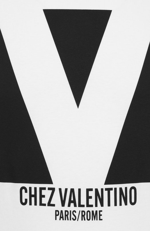 Хлопковая футболка Valentino 6V3MG16P/AQ9 Белый  6V3MG16P/AQ9 Фото 6