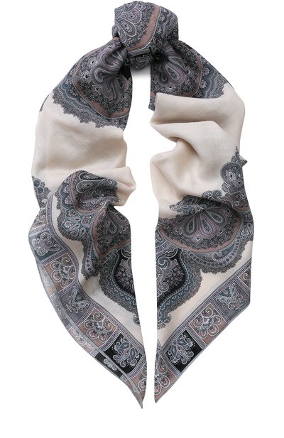 Платок из смеси шерсти и шелка с принтом MICHELE BINDA, арт. 20WL036551, фото 1
