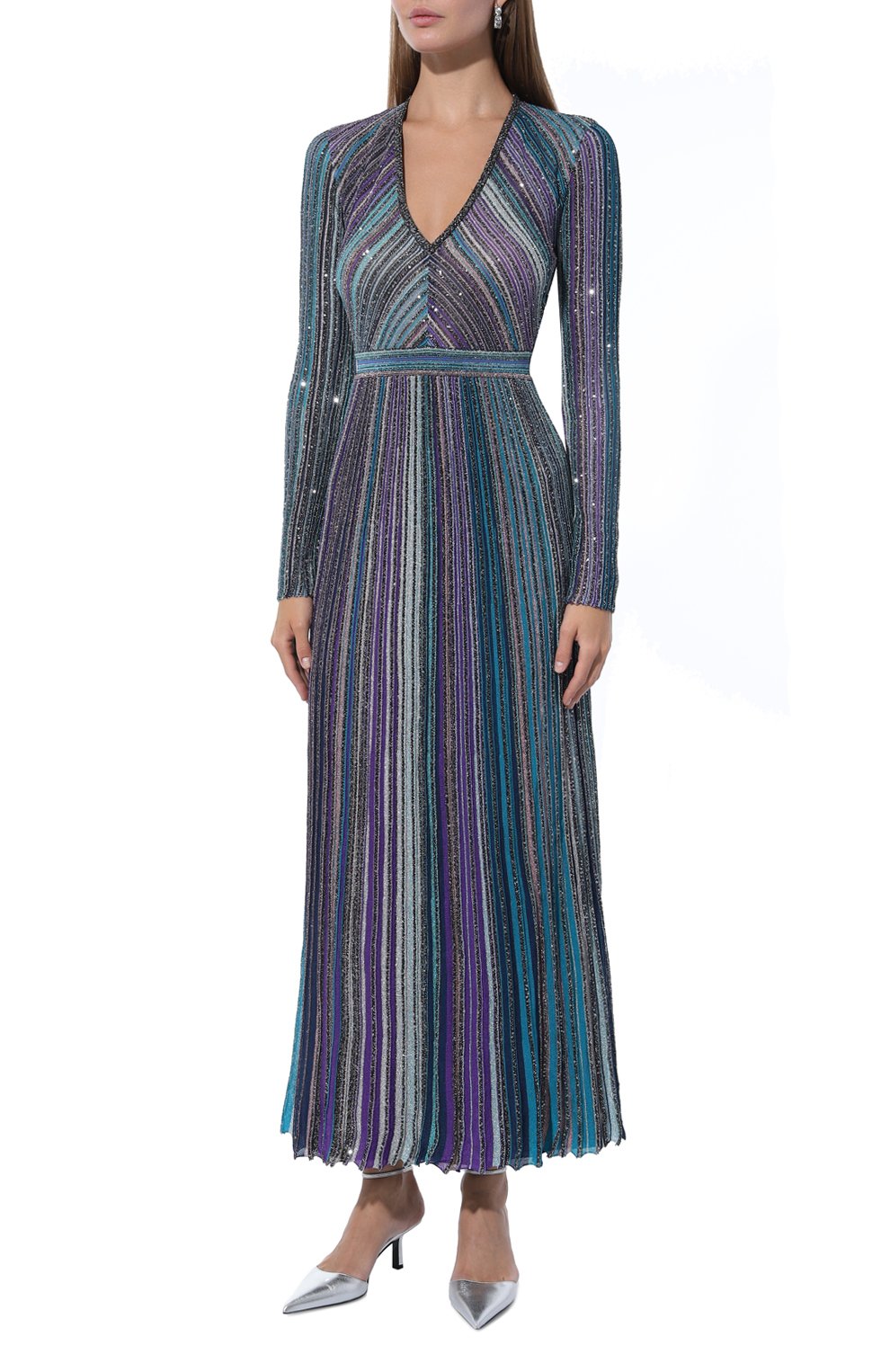 Платье с отделкой пайетками MISSONI разноцветного цвета по цене 227000 руб., арт. DS24WG1M/BK039E, фото 3 Платье с отделкой пайетками MISSONI, арт. DS24WG1M/BK039E, фото 3