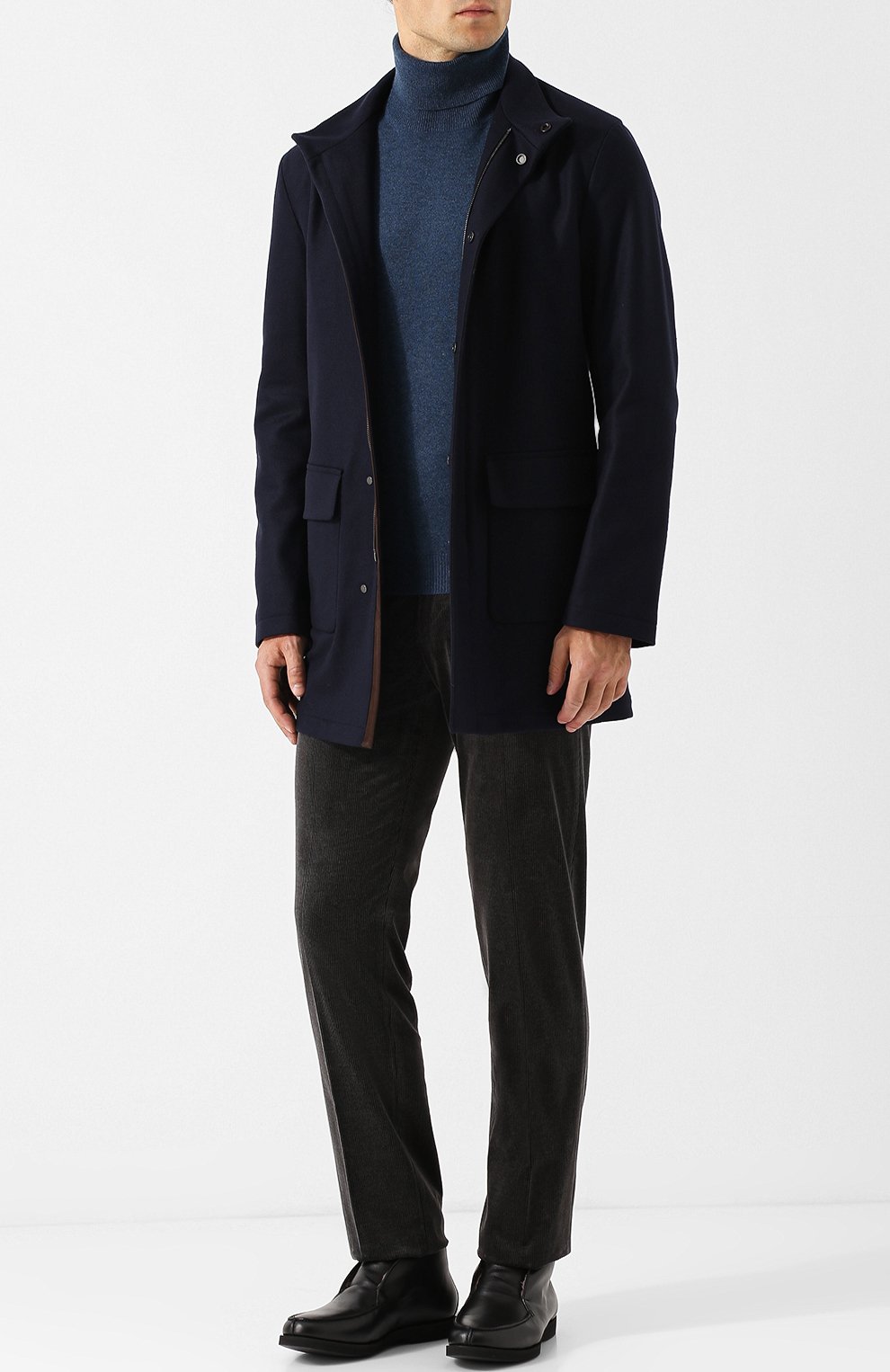 Кожаные ботинки без шнуровке с внутренней меховой отделкой KITON, арт. USSFLYN00409, фото 2