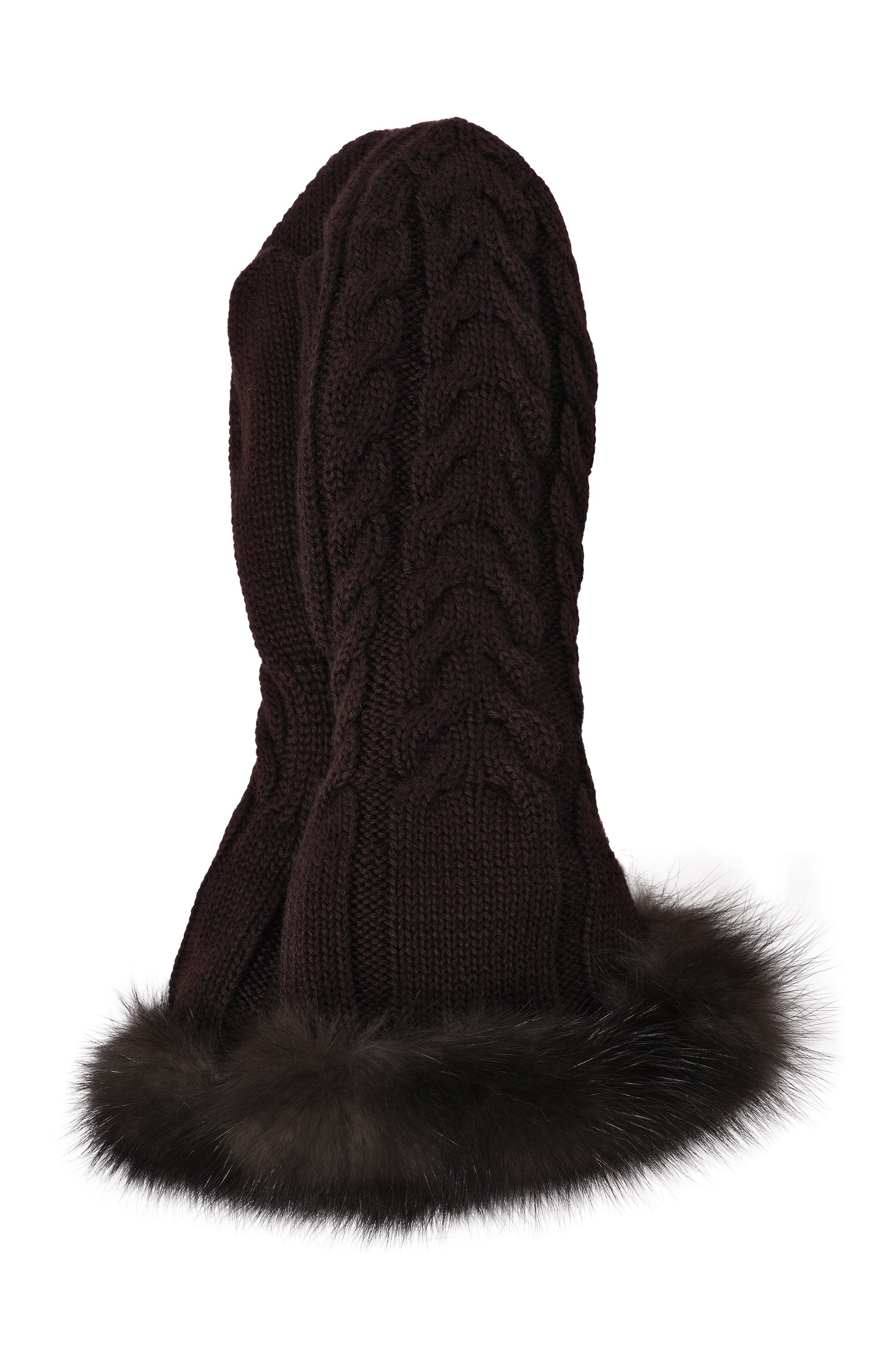 Кашемировые варежки с мехом соболя BLACK SABLE, арт. BS-ACSKV-EB, фото 1