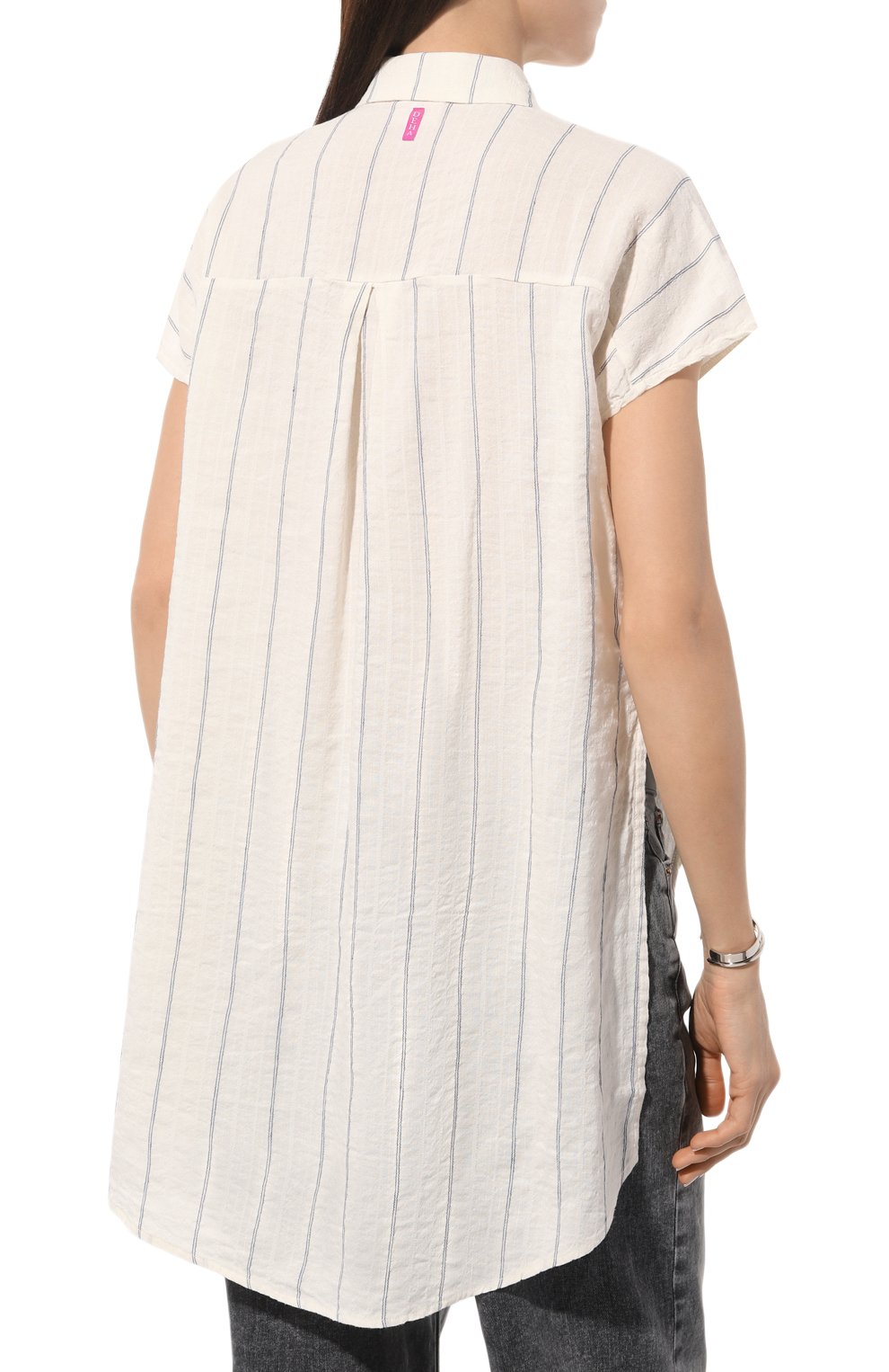 Рубашка изо льна и вискозы DEHA белого цвета по цене 14500 руб., арт. D02240, фото 4 Рубашка изо льна и вискозы DEHA, арт. D02240, фото 4