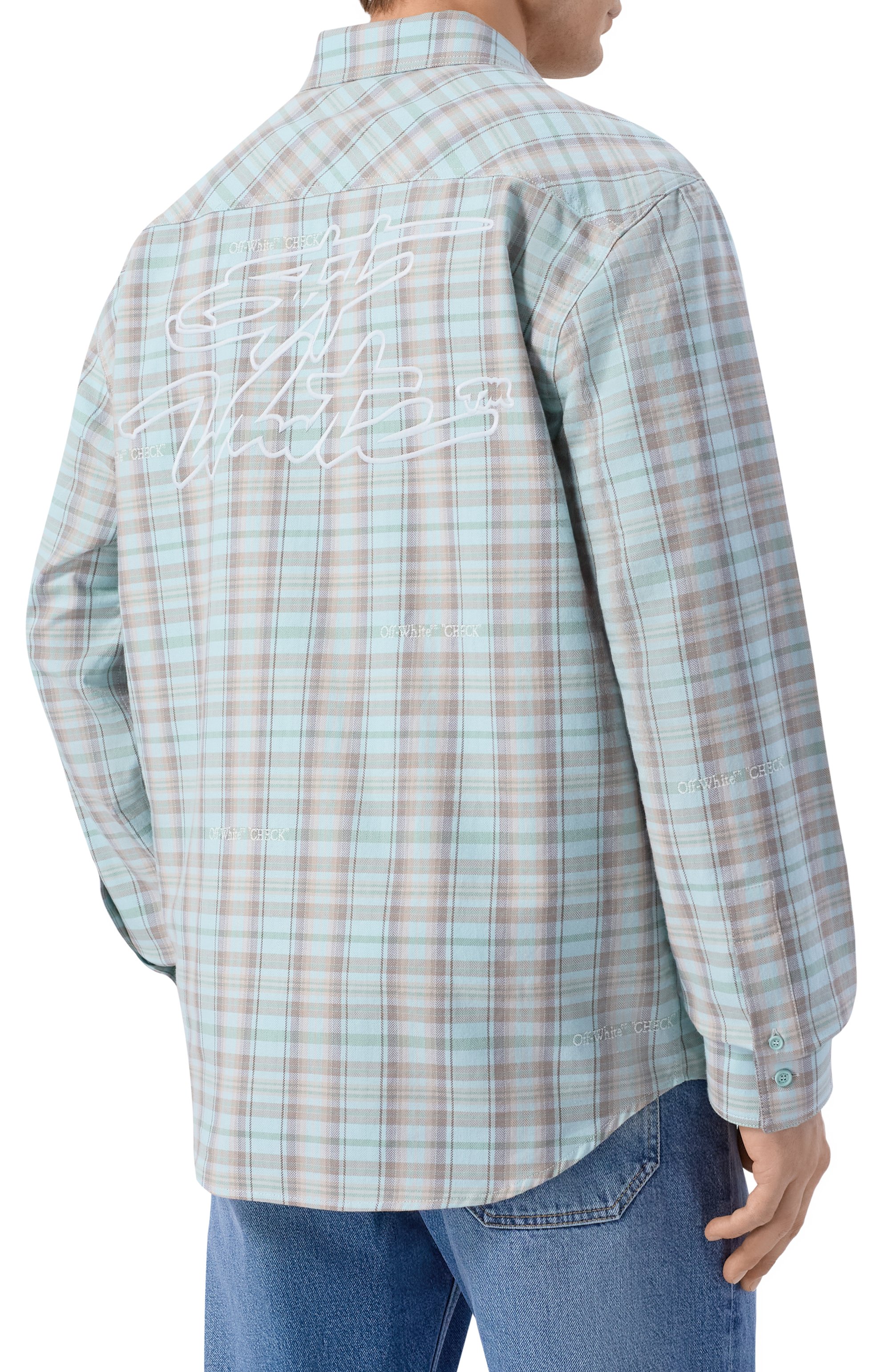 Хлопковая рубашка OFF-WHITE, арт. 0MGE04MS26FAB001, фото 4