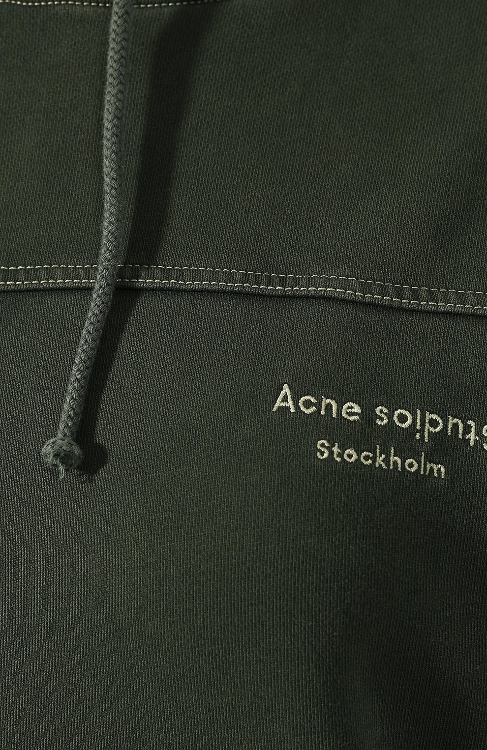 Хлопковое худи ACNE STUDIOS зеленого цвета по цене 21350 руб., арт. AI0035, фото 5 Хлопковое худи ACNE STUDIOS, арт. AI0035, фото 5